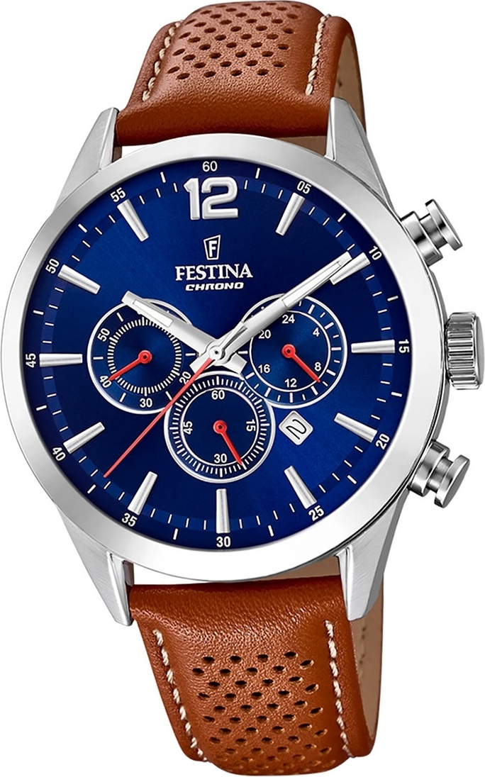 Pánske kožené náramkové hodinky Festina hnedé Fashion D2UF20542/3