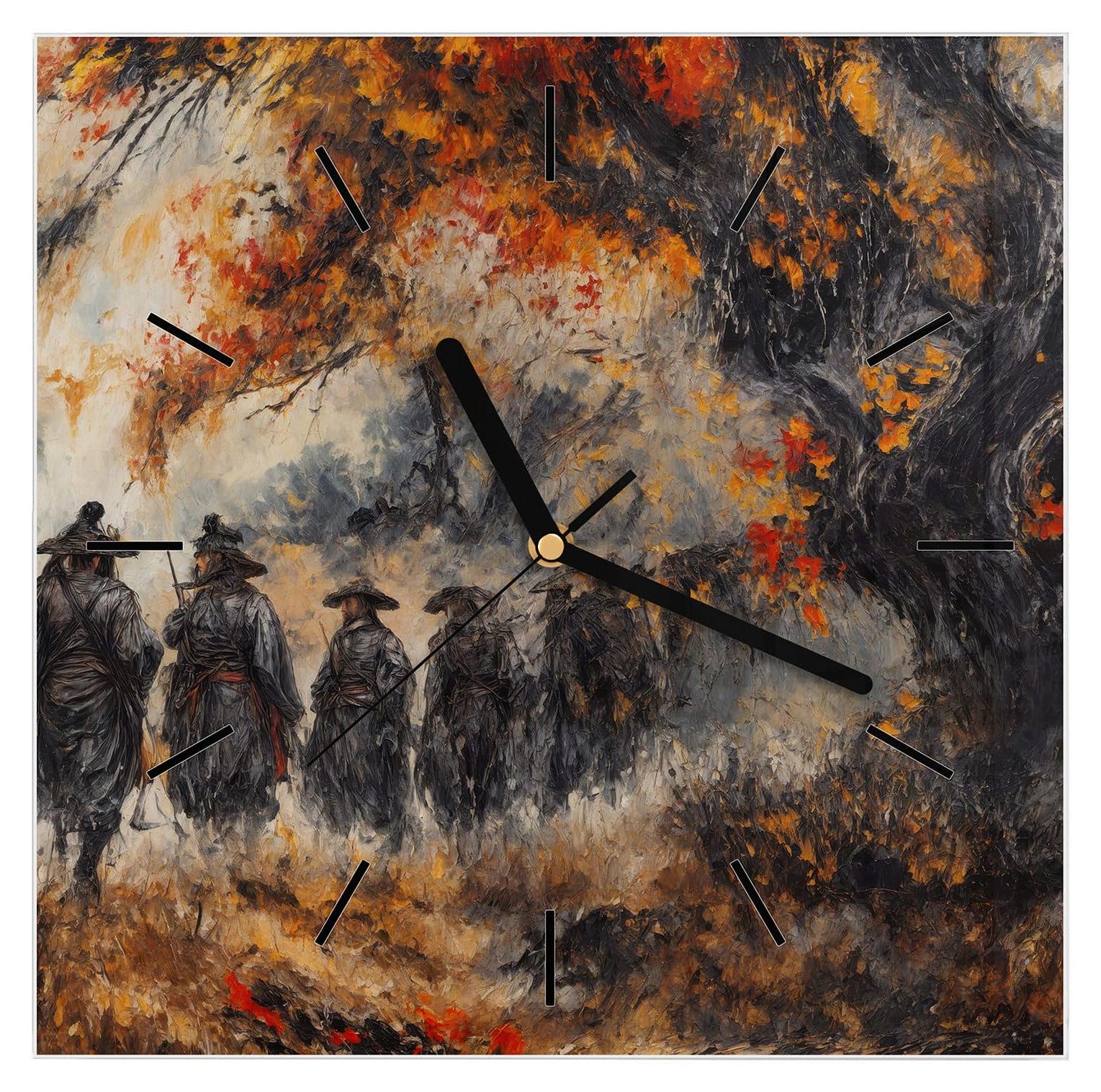 Primedeco Wanduhr aus Glas mit Motiv Spezialkräfte Herst- 30 x 30 cm - inkl. Aufhängesystem