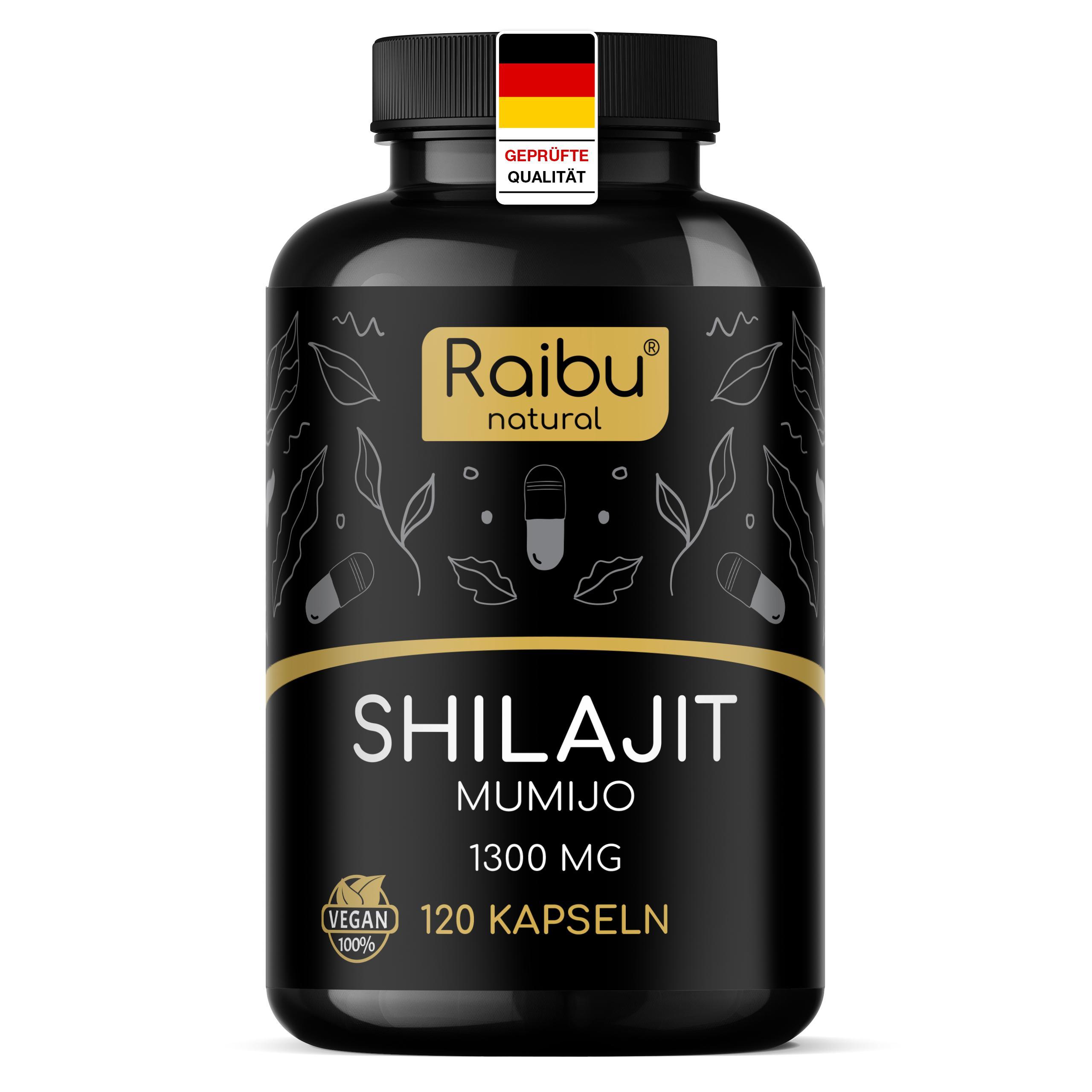Raibu Natural Shilajit Original Kapseln, 50% Fulvinsäure & 12% Huminsäure – RAIBU