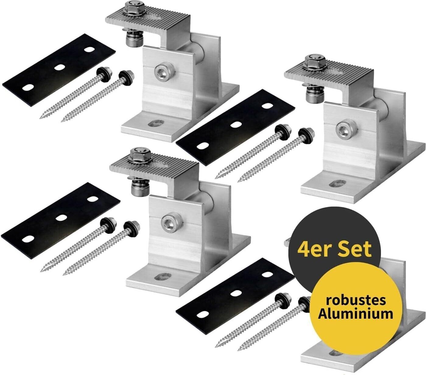 Avoltik 4er Alu Aufständerung Vario Konsole Halter drehbar Solar Dach Befestigung Winkel avoltik-3334054