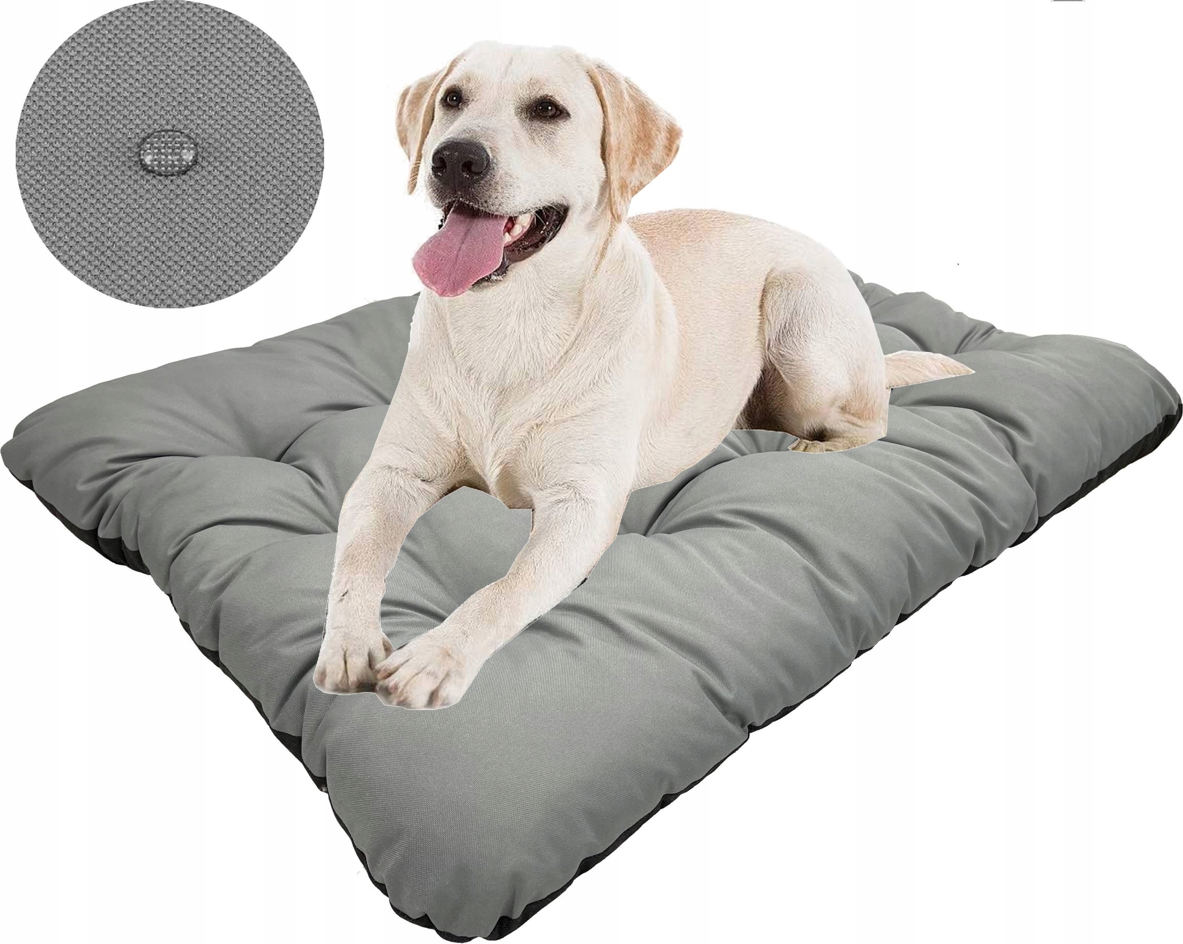AIO FACTORY Hundebettkissen PRESTIGE 80x60 cm wasserdicht grau