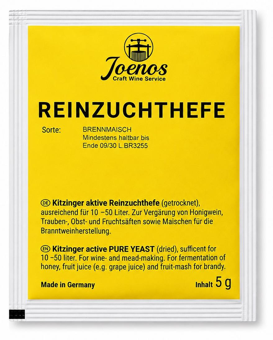 KITZINGER ARAUNER WEINHEFE TROCKENHEFE REINHEFE -Brennmaisch 5g für 10-50l Wein