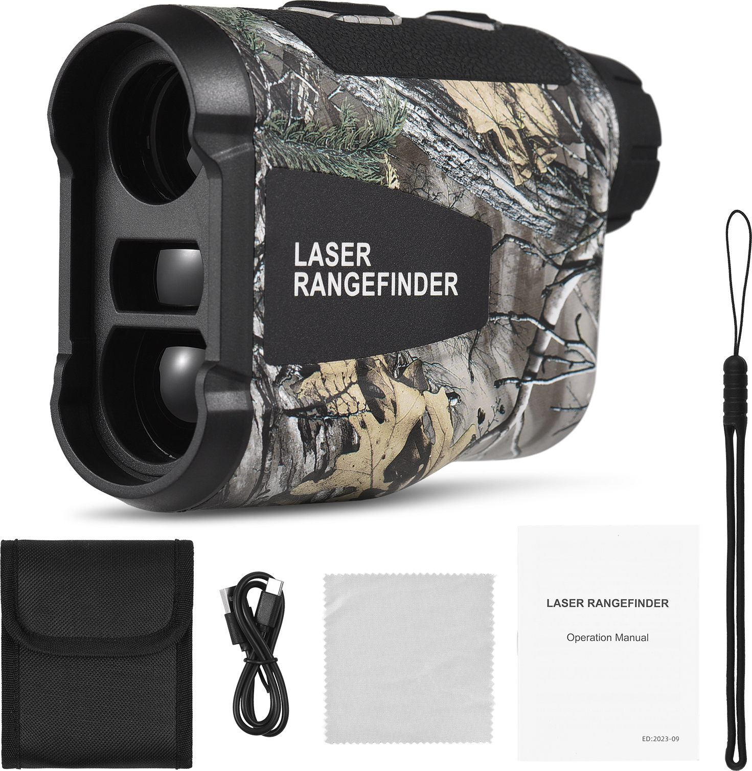 Lixada LAB Golf-Entfernungsmesser, Laser-Entfernungsmesser mit drei Röhren, Golf-Werkzeug, 1000m Messbereich, geeignet für Golf, Bau und Outdoor-Sportarten