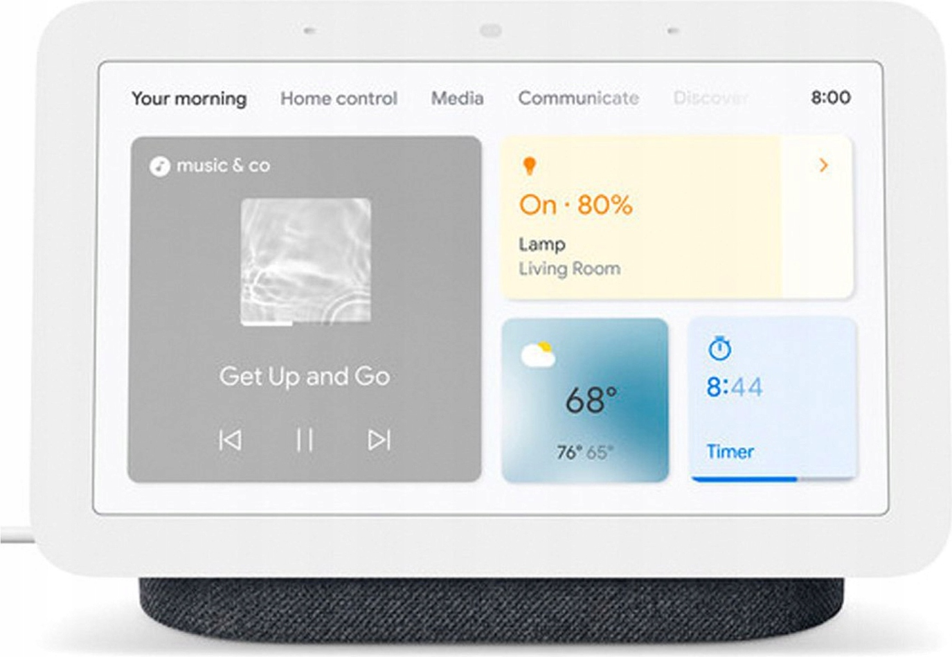 Smart Speaker Google Nest Hub 2 Schwarz Gesten- Und Sprachsteuerung BELLA-T-1343