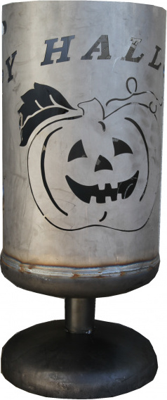 OEM Feuertonne Feuerschale Feuersäule Motiv Kürbis Ø 40 x H 80 cm Halloween FTKUERBIS80