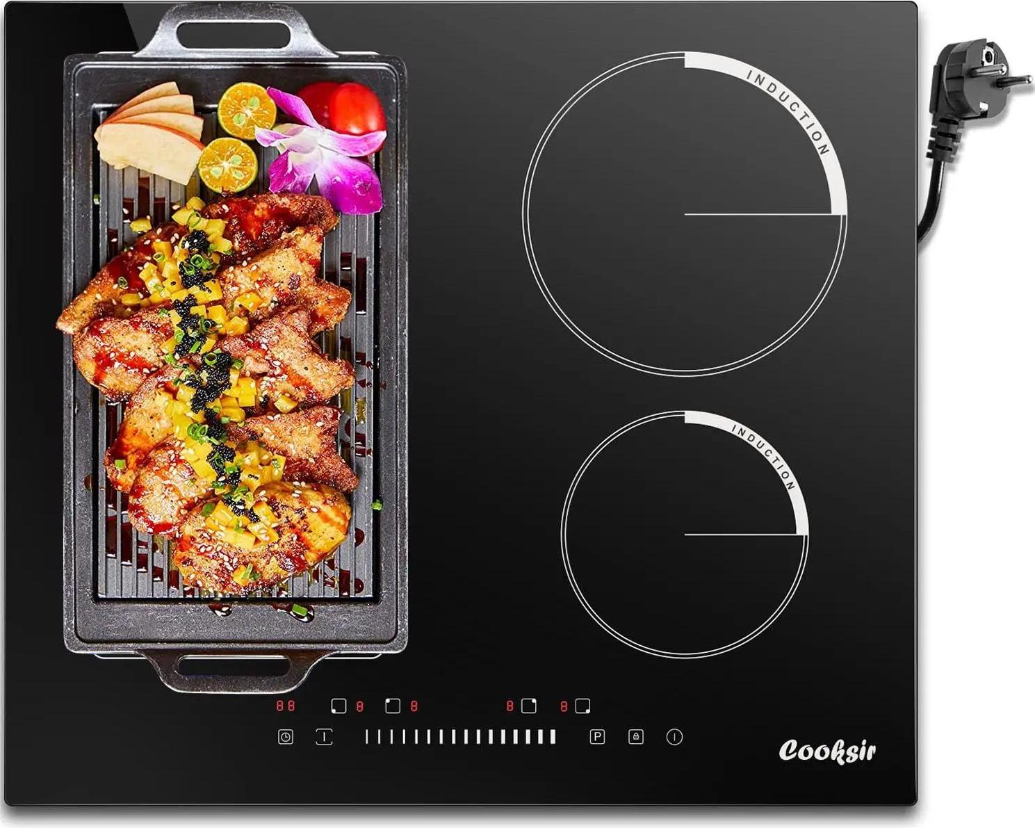 Indukčná varná doska, 4 platne, dotykové ovládanie, čierna, EÚ