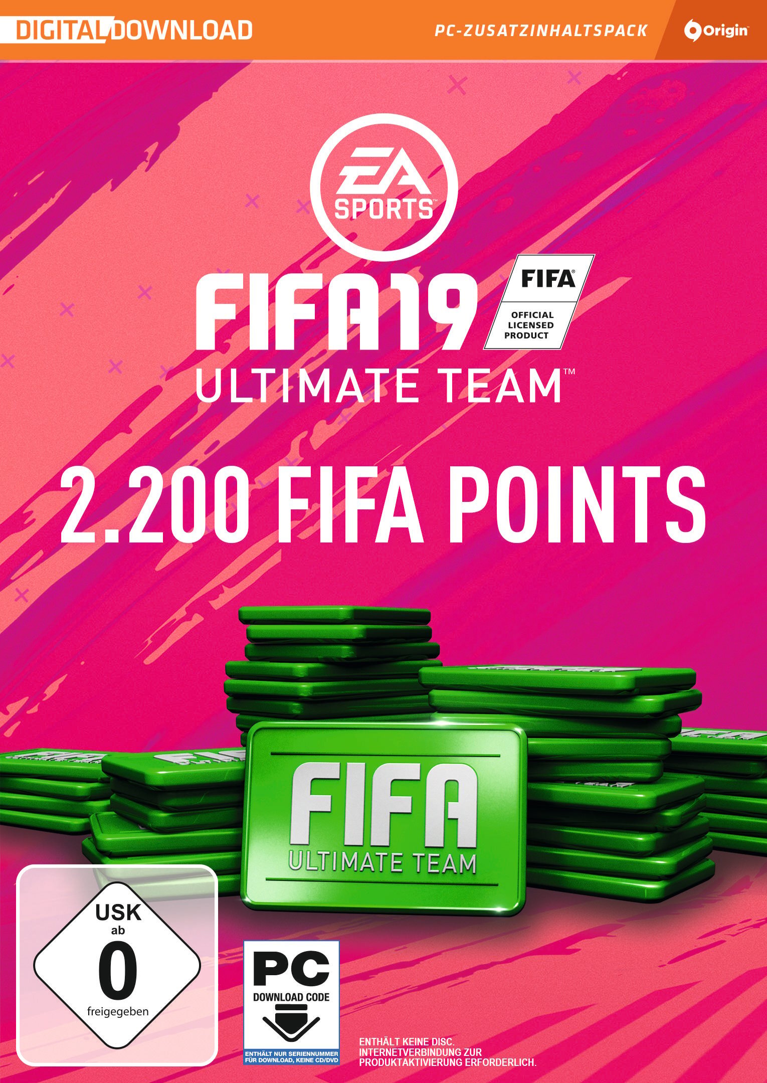 EA Sports FIFA 19 Ultimate Team 2.200 FIFA Points PC-Game 21330025277