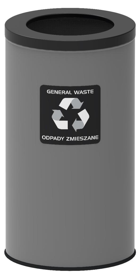 Alda Recycling Bin Eko 75l - Black