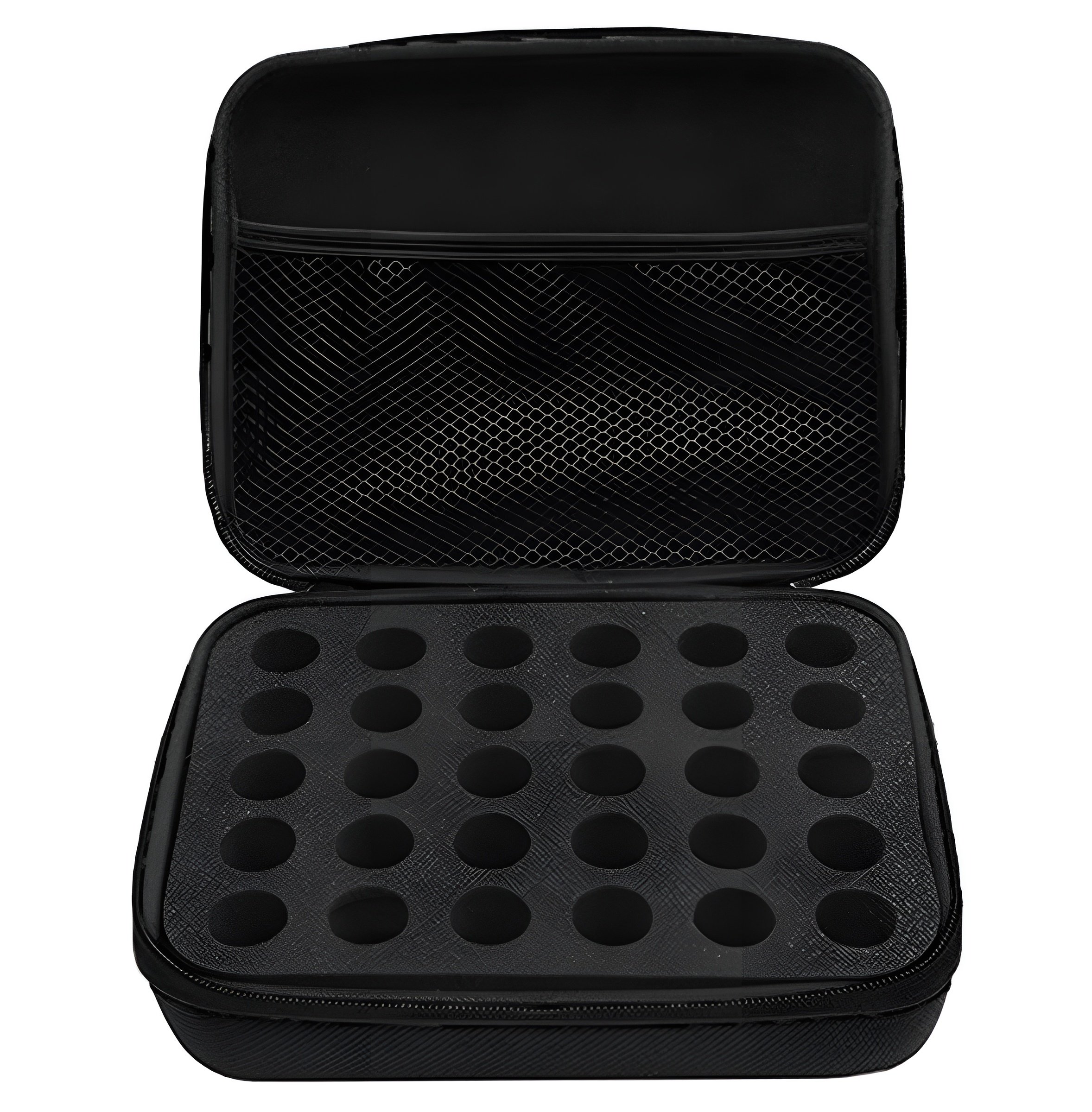 VOANZO Nagellack-Aufbewahrungsbox Für 30 Flaschen – Doppeltlagig, Mit Teilern, Nylon, Lila