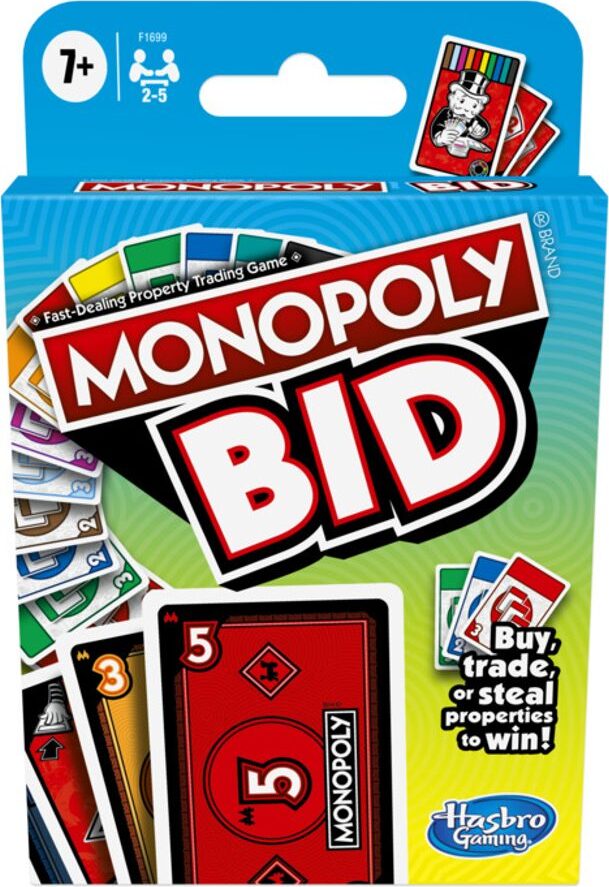 Hasbro Monopoly Bietkartenspiel Familienspiel für 2-5 Spieler ab 7 Jahren H060628