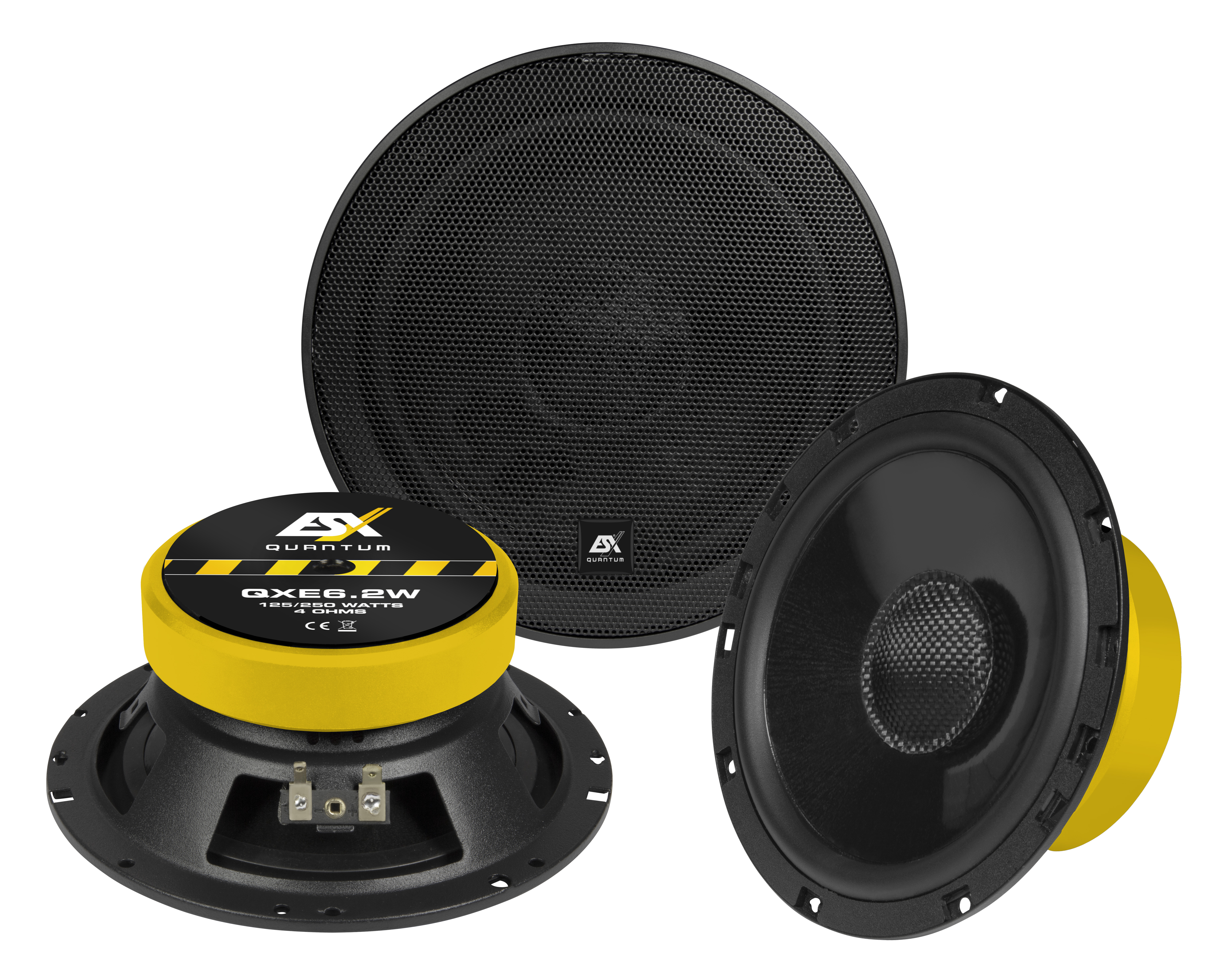 ESX QUANTUM WOOFER 16,5 cm QXE-6.2W Kickbass Woofer Ersatz Boxen KFZ Auto Paar QXE6.2W