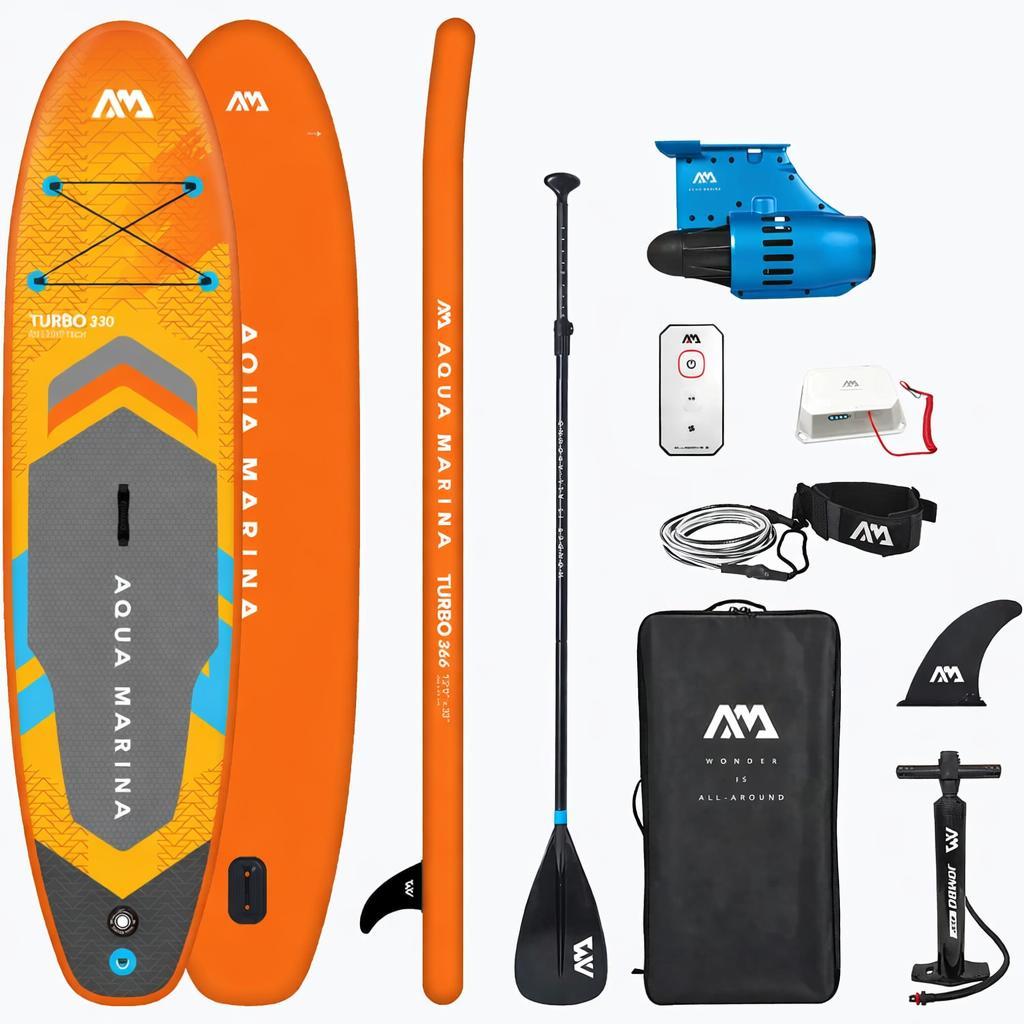 Aqua Marina Turbo GO SUP Board mit Bluedrive-S Motor Elektroantrieb - Groesse: 12.0 (366cm) AMGO-336PFS