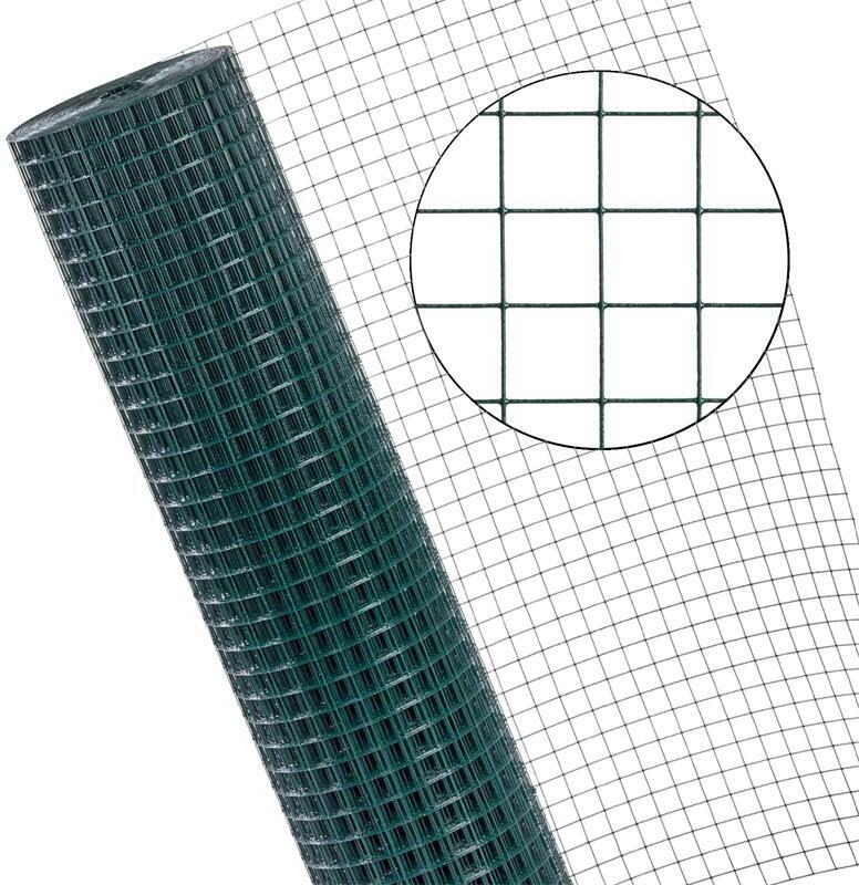 ESTEXO Volierendraht 4eck Voliere 1x10 m Käfig 25x25 Maschendrahtzaun Gartenzaun Grün 512469