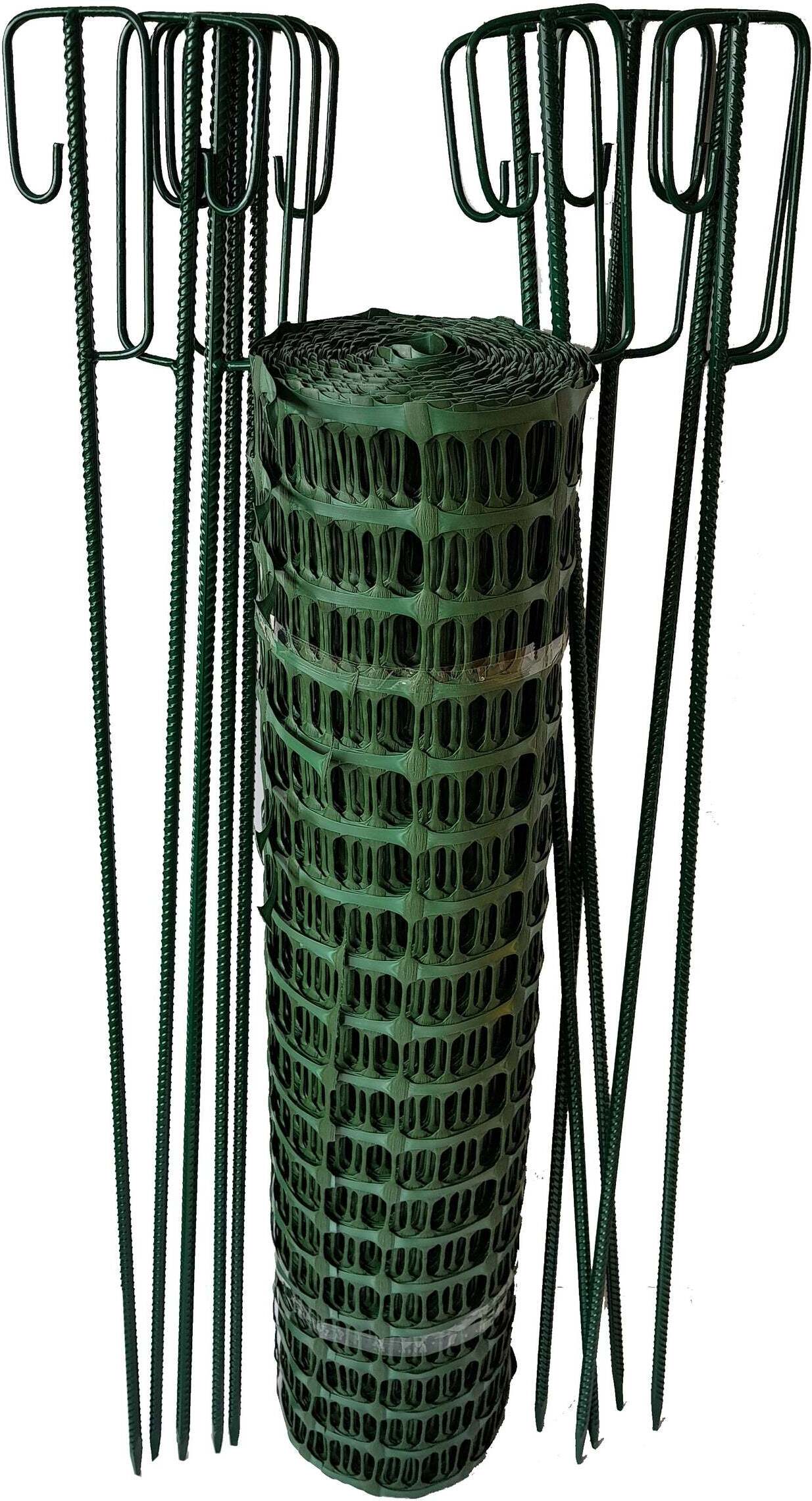 ES-Team Fangzaun grün 7,50 kg +10 Laterneneisen Absperrzaun Setpreis