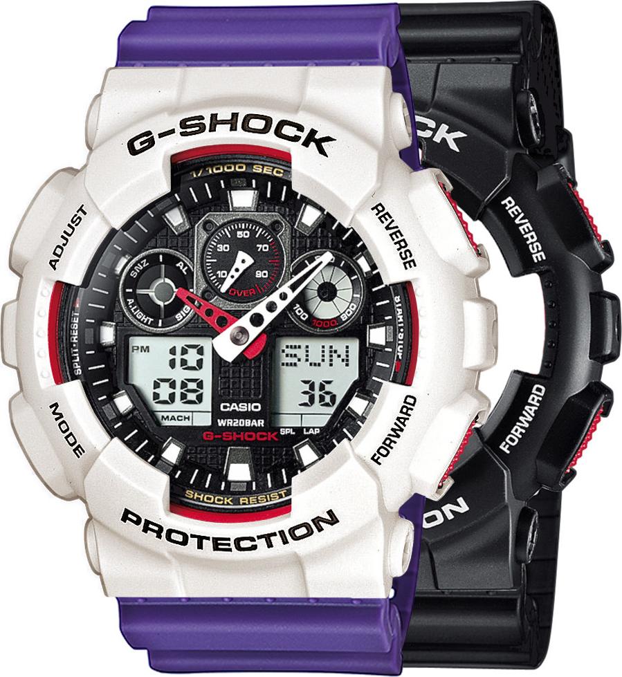 Zegarek Casio G-Shock SET GA-100-1A4ER + BEZEL 10395292 + PASEK 10498156 20BAR
