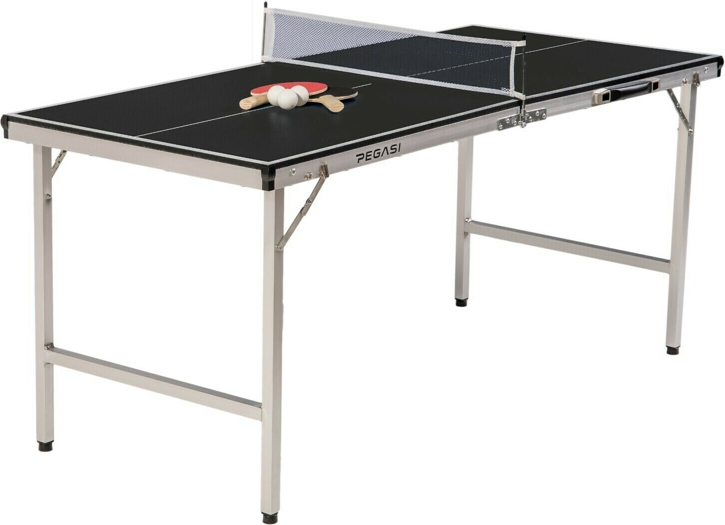 Pegasi Mini Tischtennisplatte - Tischtennis - Indoor spiele - Tischtennisplatte - Faltbare Tischtennistisch - Table Tennis Table Indoor - Schwarz PEG-TMINI-BLACK