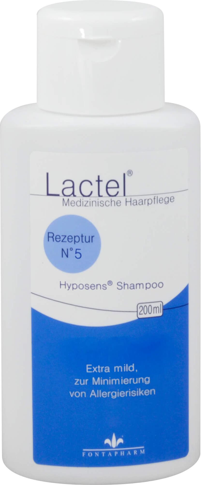 Fontapharm AG Lactel Nr.5 Hyposens Shampoo extra mild, zur Minimierung von Allergierisiken, 200 ml Shampoo 02859011