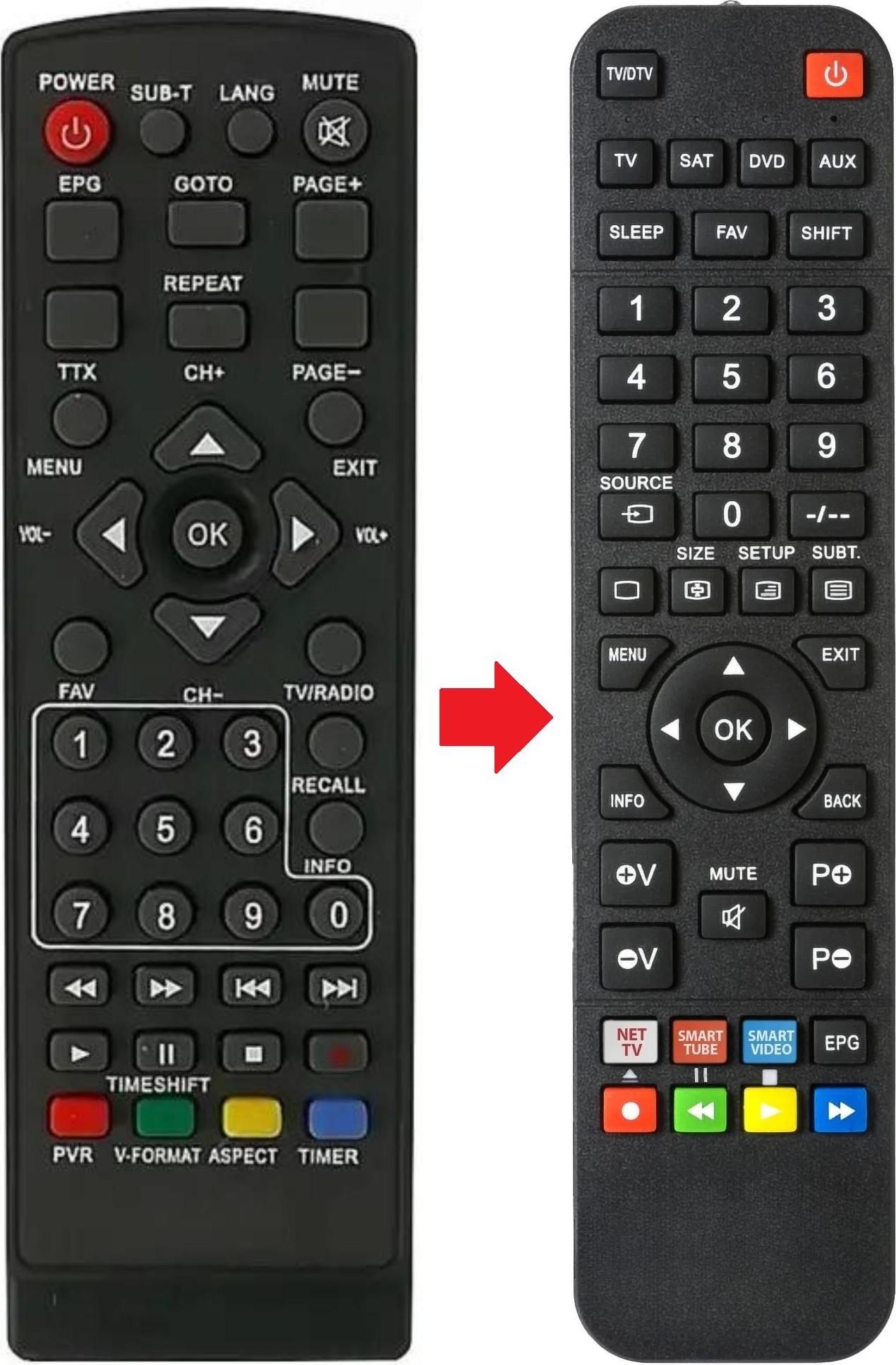 ARKAIA Fernbedienung geeignet für KINGLEEN HD-808