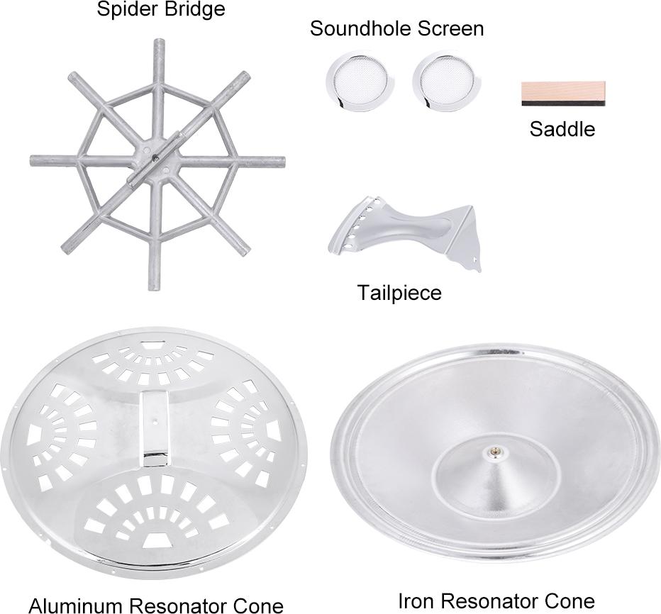 Cocosity Spinnen B -Heckhalter Komplettes Zubeh?r fr Resonator -Gitarre - Premium -Ersatzteile