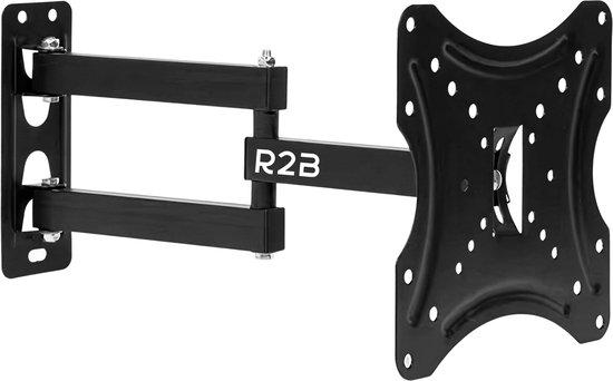 R2B TV-Halterung - 14 bis 42 Zoll - Vesa 200 x 200 (max) - Wandhalterung TV 42 Zoll - TV-Halterungen dreh- und neigbar - Fernsehhalterung