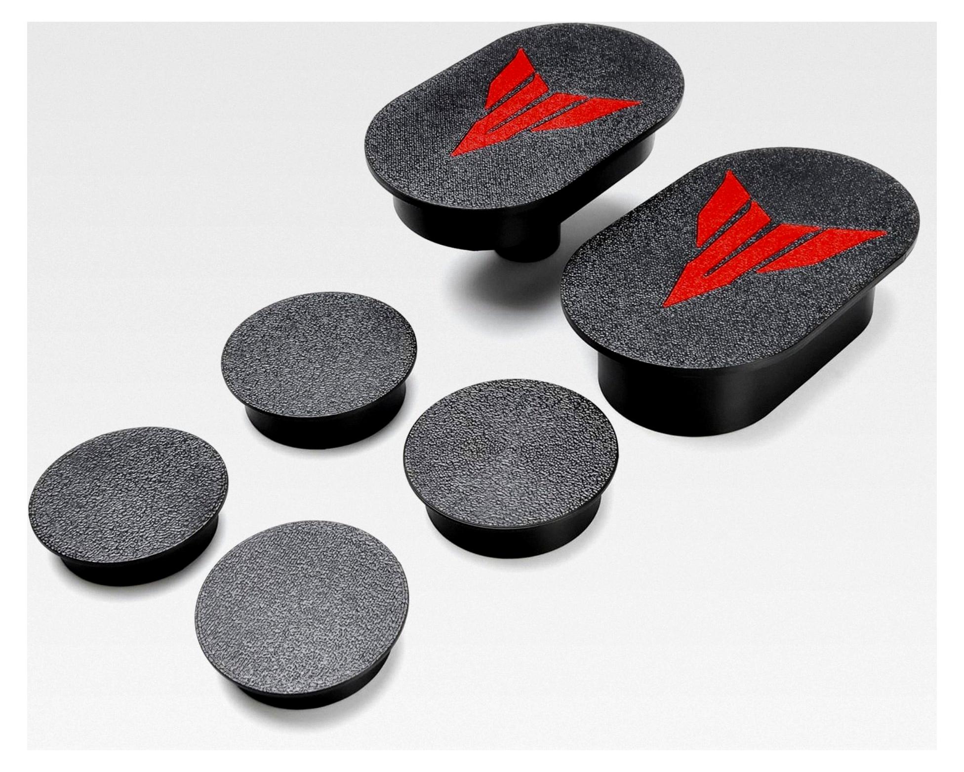 Markenlos Rote Motorradrahmenkappen für Yamaha MT-09 / MT-09 SP / Tracer 9 / Tracer 9 GT 2021-2025 - Lochabdeckung für Seitenrahmen - Motorradzubehör (ROT)