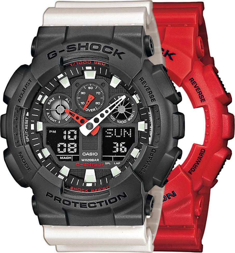 Casio G-Shock SET GA-100B-4AER hodinky + BEZEL 10467795 + BAND 10395227 20BAR