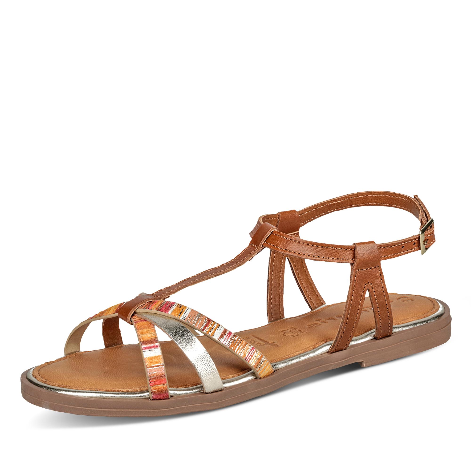 Damen Sandale CUOIO COMBI braun von TAMARIS aus Textil von Größe 36 bis 42 1-1-28107-28/453_38