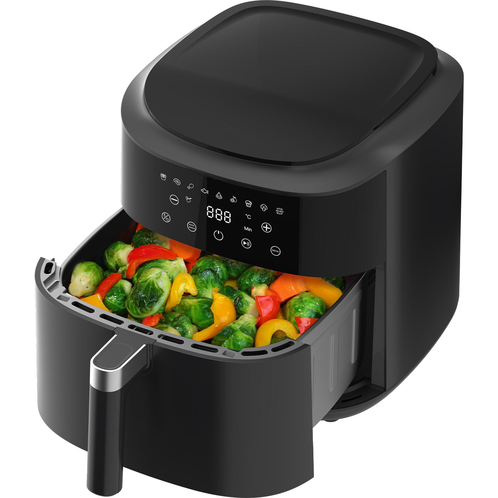 Horkovzdušná fritéza 9L veľká kapacita｜9 predvolených programov｜2350W vysoký výkon｜360° obeh horúceho vzduchu｜LED dotyková obrazovka