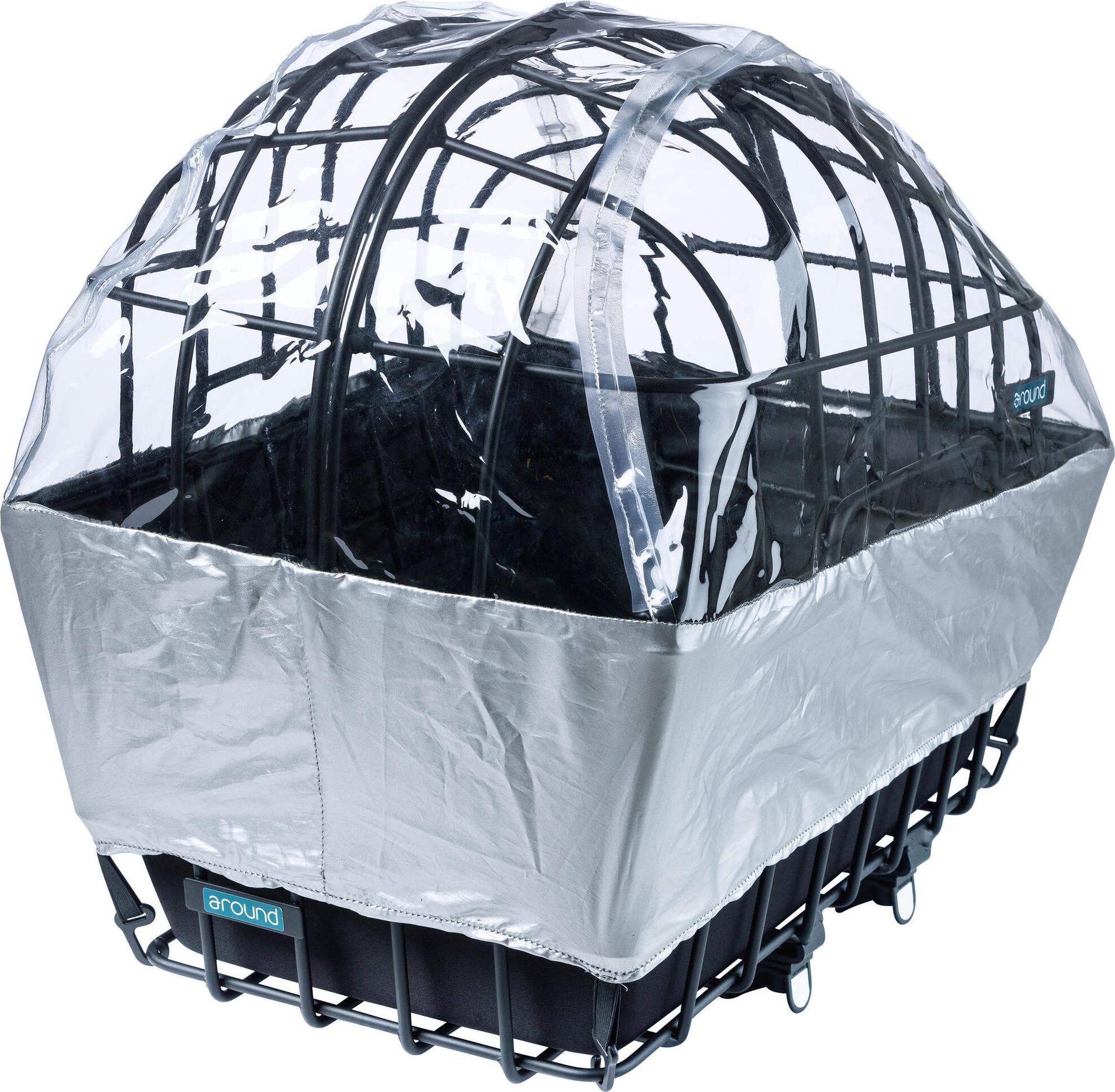 Housse De Pluie Panier Vélo Imperméable 46x32x20 Cm - Bandes Réfléchissantes, Sac De Rangement - Pour Avant/Arrière