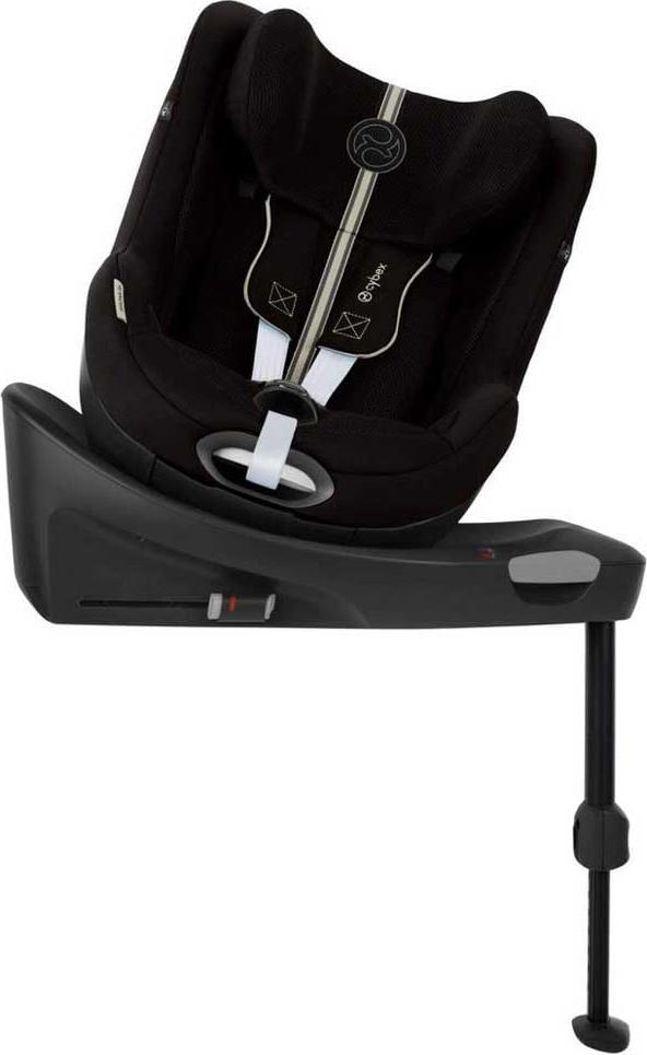 CYBEX Gold Kinder-Autositz Sirona Gi i-Size Plus inkl. Neugeboreneneinlage und Base, Ab ca. 0 bis 4 Jahre, Max. 20 kg, 40 - 105 cm, Moon Black