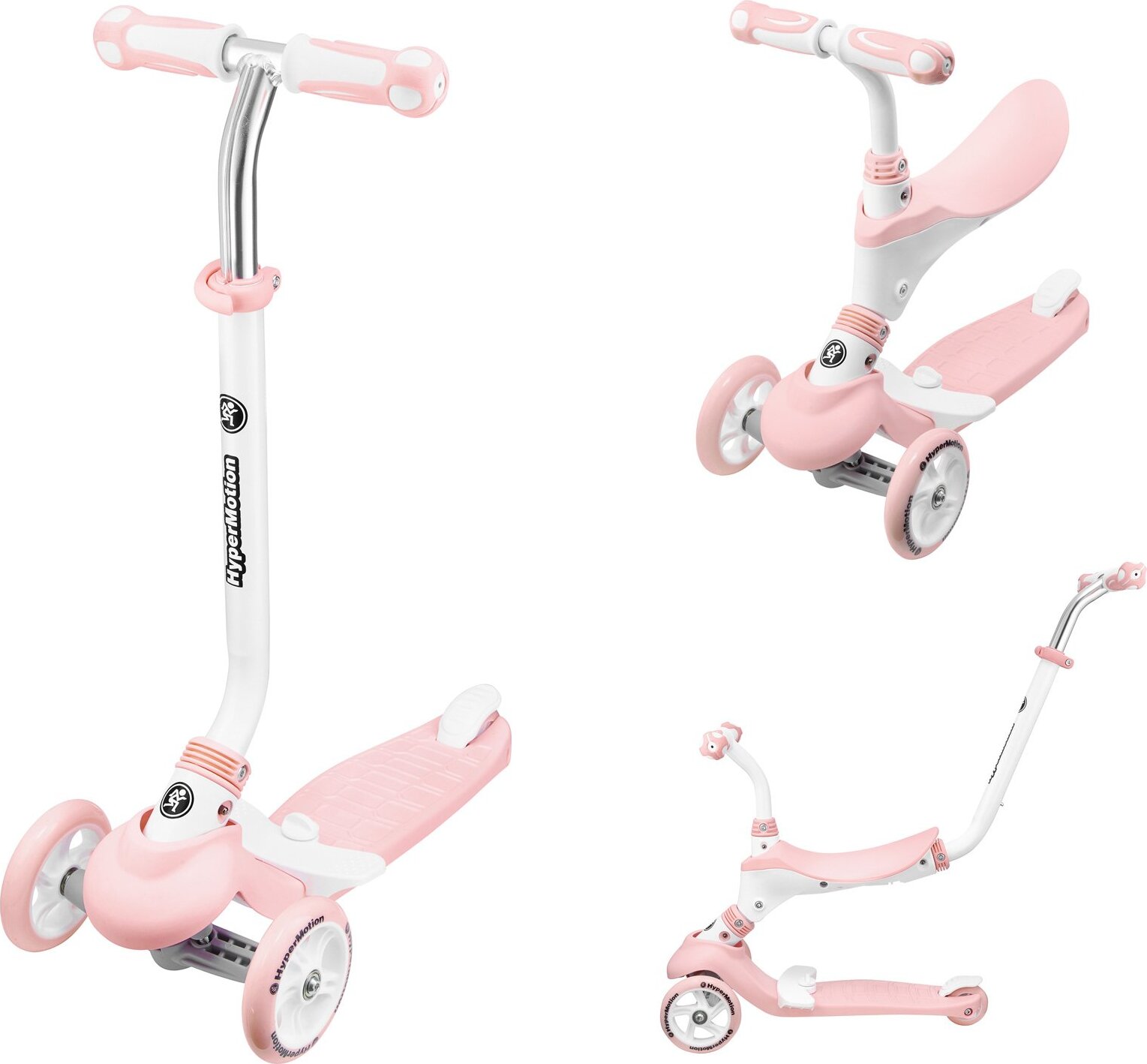 HyperMotion Multifunktionaler 5-in-1 Balance-Roller mit Sitz, Rosa, ab 1 Jahr