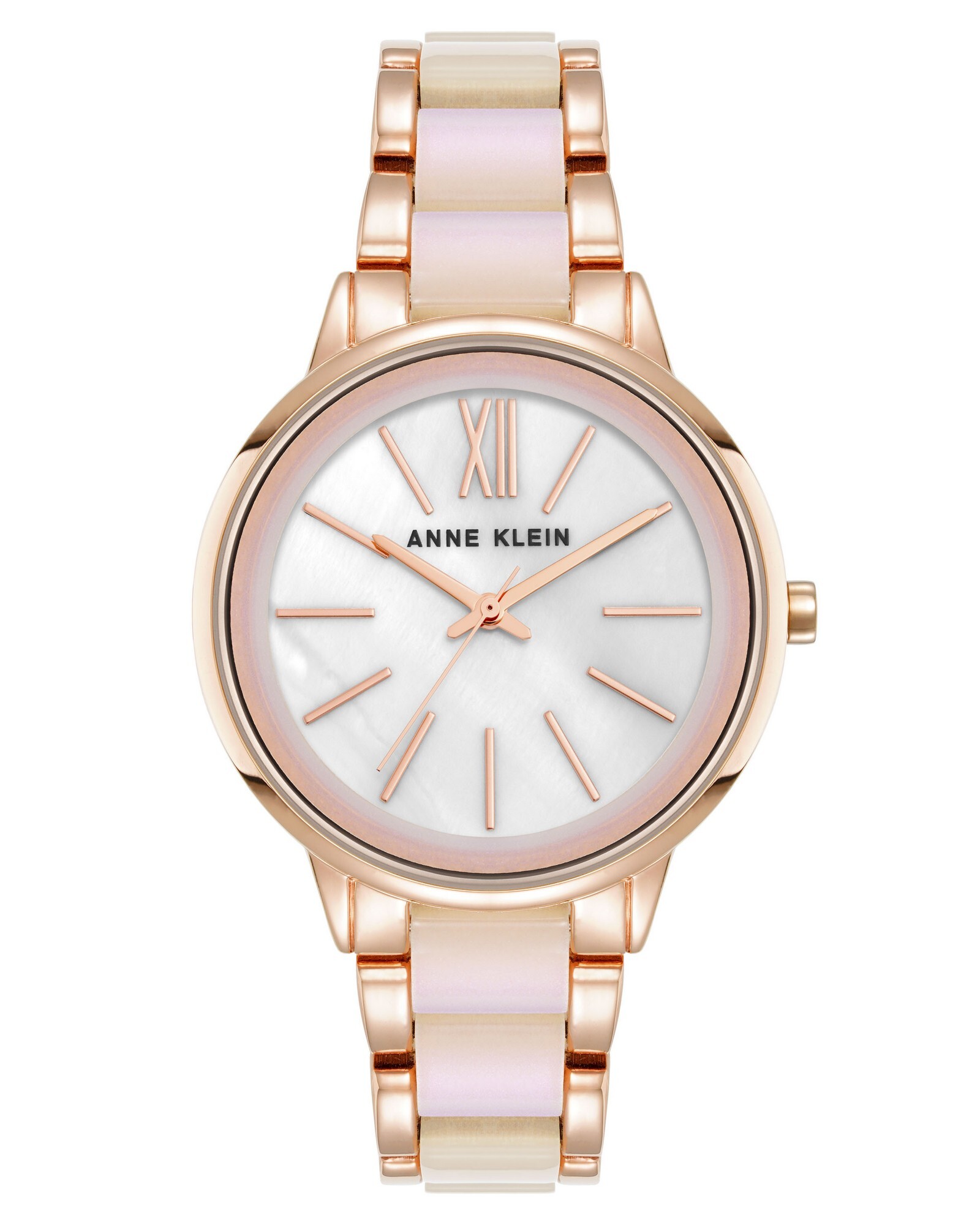Anne Klein dámske okrúhle zlaté hodinky AK/1412IRRG
