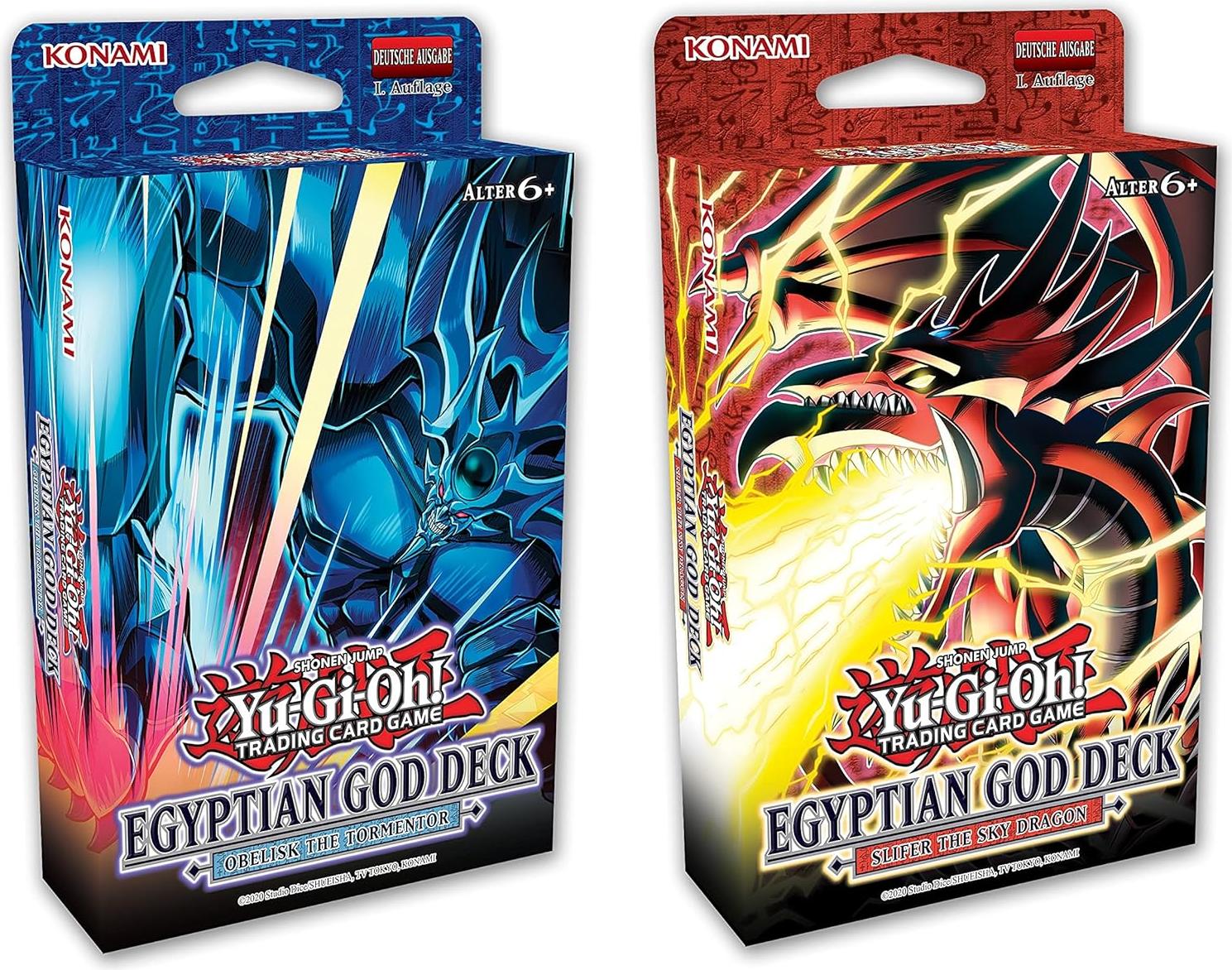 Konami Yu-Gi-Oh! Ägyptisches Götter-Deck Set: Obelisk der Peiniger + Slifer der Himmelsdrache - Deutsche Ausgabe