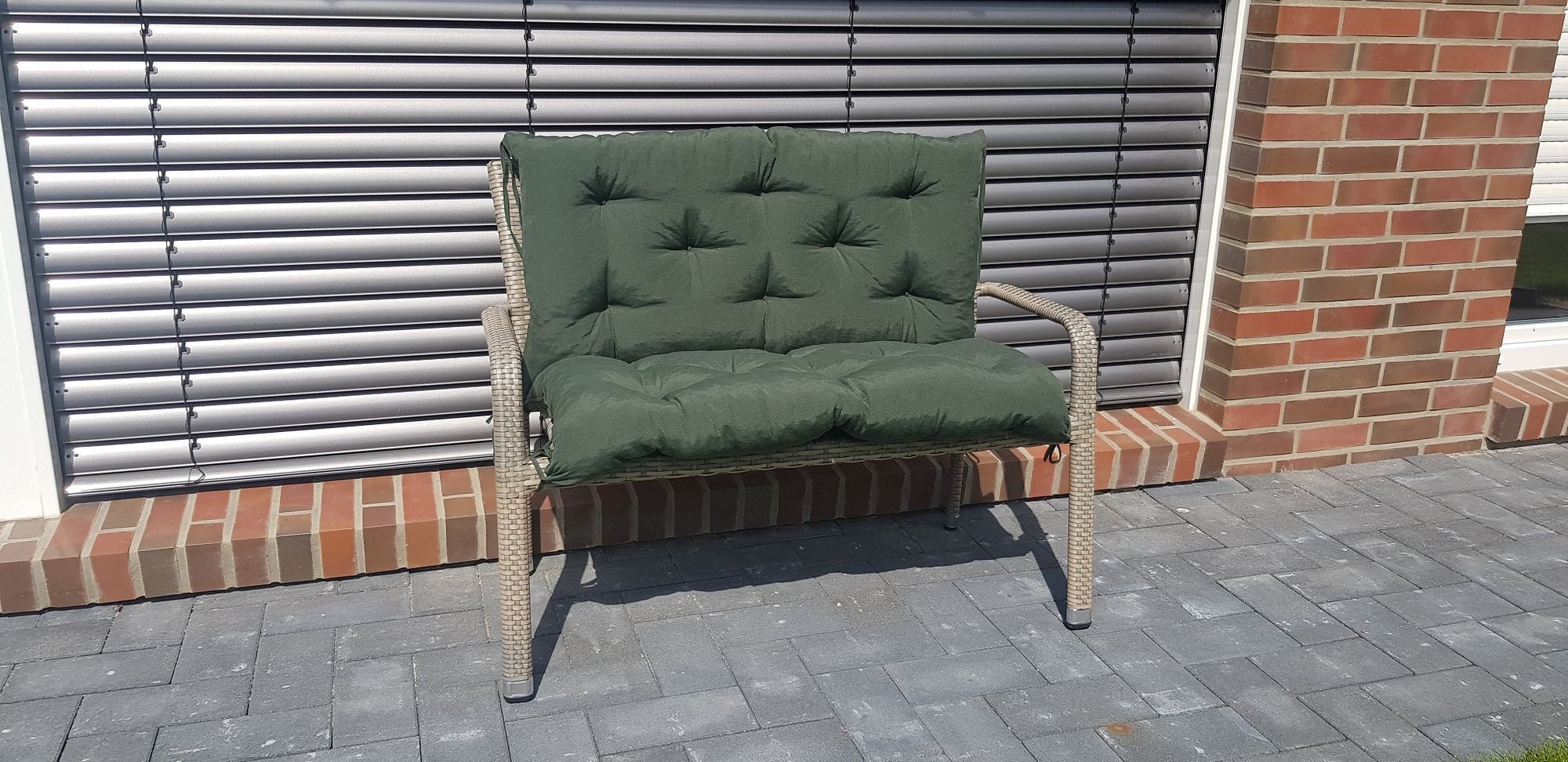 Benelando Bankauflage grün 150 cm Bank Auflage Sitzkissen Sitzauflage Bankkissen Polster 4109