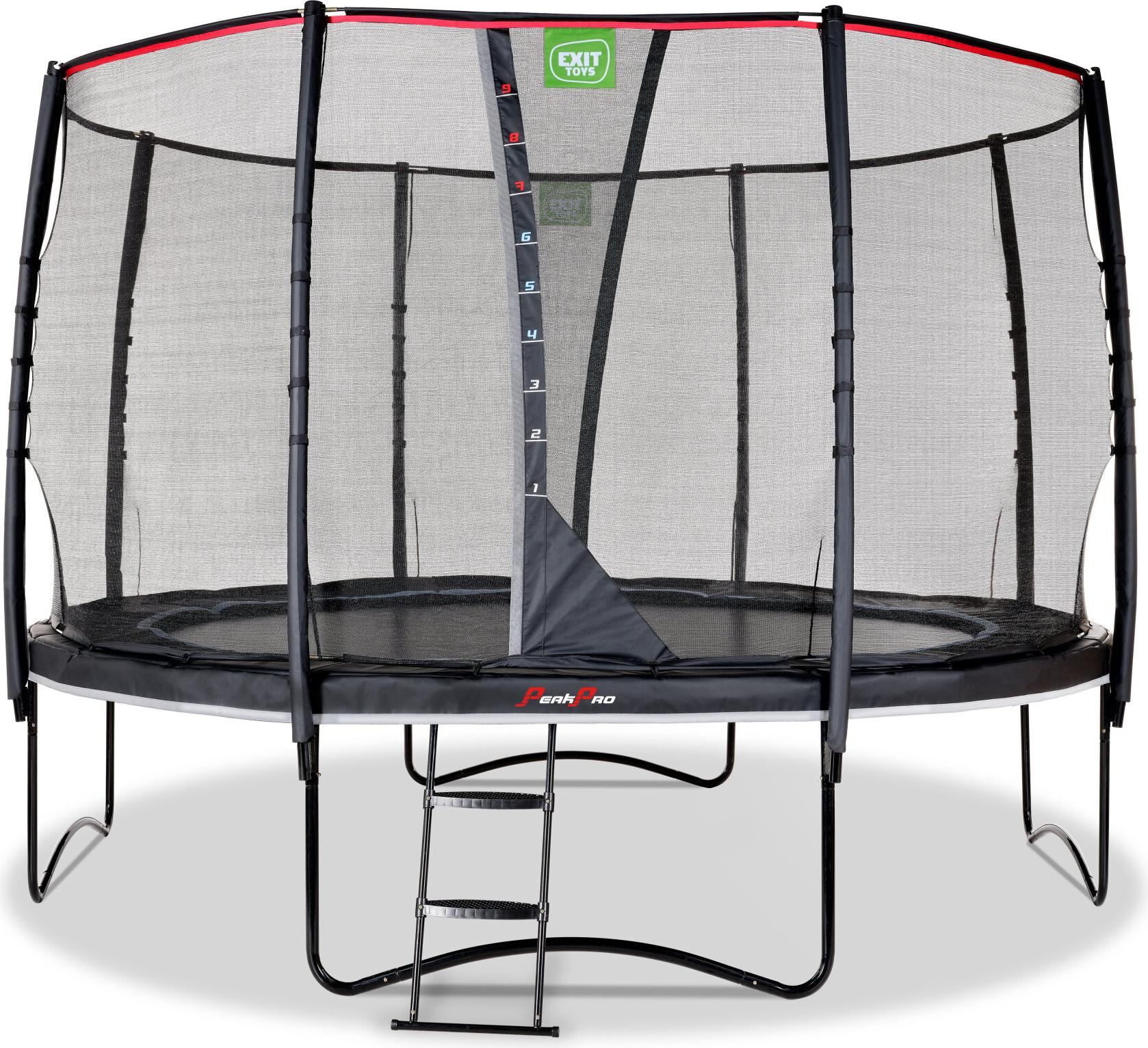 Trampolína EXIT PeakPro, priemer 366 cm, na nožičkách, okrúhla, pre deti, čierna