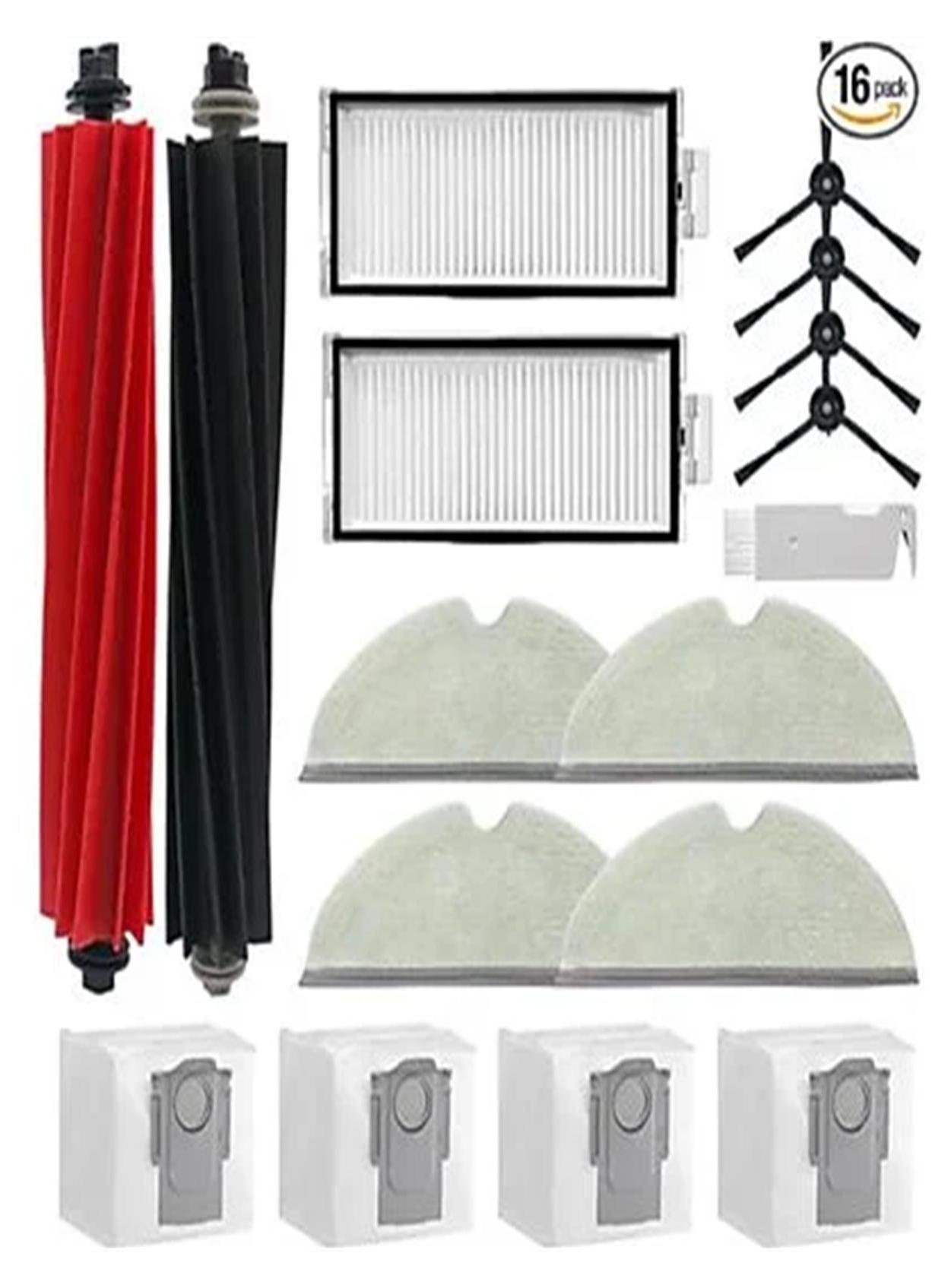 Elkuaie Gilt für Roborock Kehrroboter-Zubehör Q5 Pro/Q8 Max Hauptseitenbürste Filterkern Lappen Staubbeutel - 20260703-Say-GMPC-54