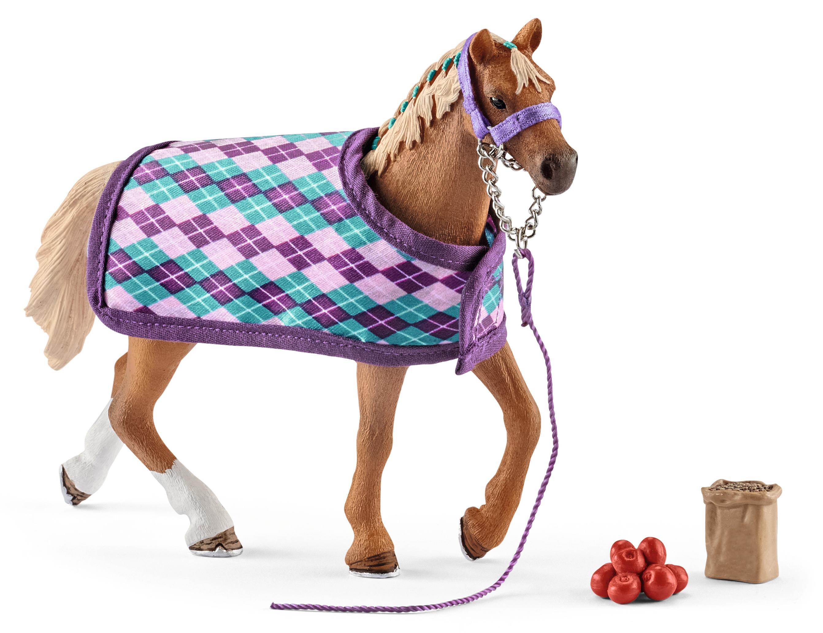 schleich HORSE CLUB Englisches Vollblut Mit Decke, Horse Stable, Horses, 5 Jahr(e), Mehrfarbig, Kunststoff 42360
