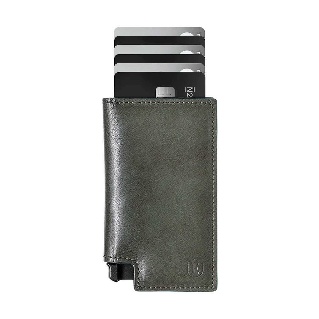 Ekster Parliament Leder Brieftasche grün