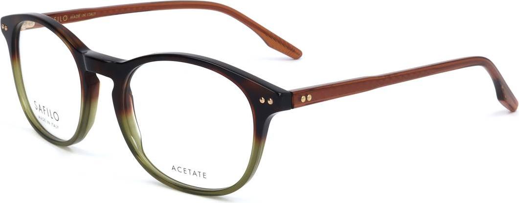 Safilo TRATTO 07 HAVANA SHADED GREEN MILITARY RUBEBR 51/20/145 Herren Brillen