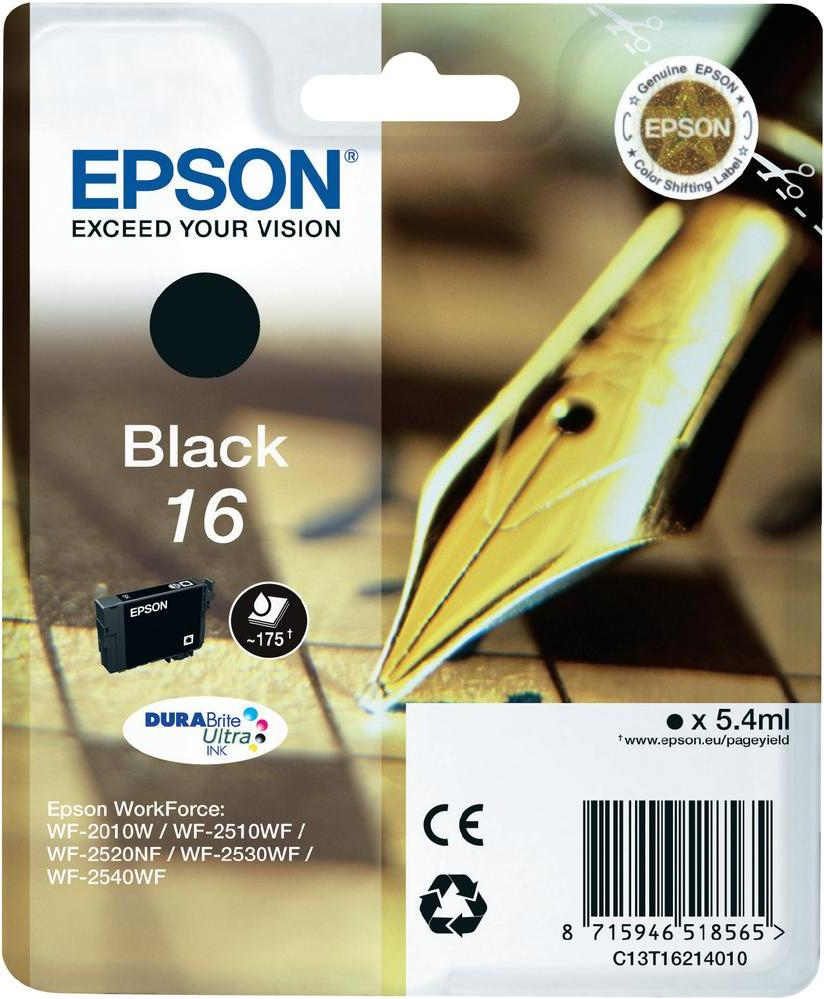 Epson Pen and crossword Singlepack Black 16 DURABrite Ultra Ink, Čierna, Atrament na pigmentovej báze, 1 kusov