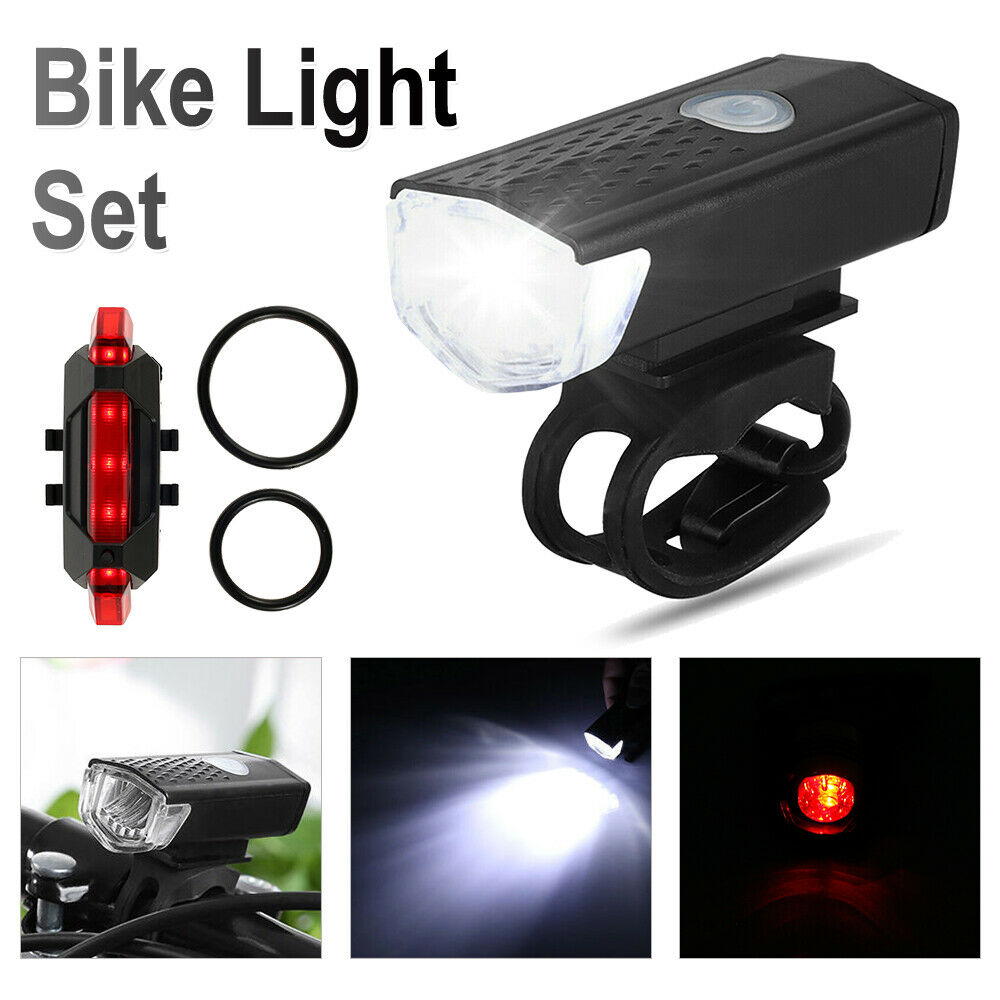4 in1 Fahrradlampe LED Fahrrad Licht Fahrradbeleuchtung Fahrad Scheinwerfer Lamp 