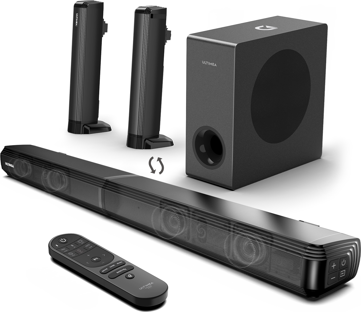 0,8% Dolby Atmos / DTS:X / DTS Virtual:X : Nein Anschlussmöglichkeiten: ARC x 1Optisch x 1AUX x 1USB 90dB Verzerrung: < Ultimea