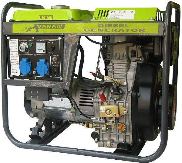 Varan Motors - 92601 Elektrický dieselový generátor 5,0 kW, 2 x 230 V, 1 x 12V DC