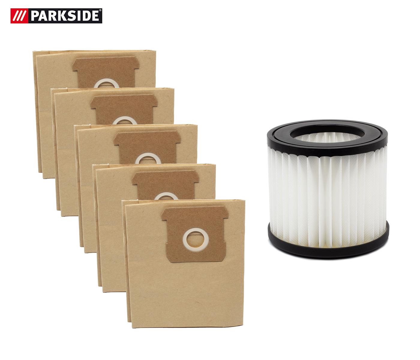 5 Staubsaugerbeutel Filter passend für Parkside PNTS 1250 bis 1500 