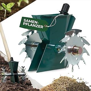 Akhan STREND PRO Sämaschine | Manuell Samenstreuer | Metall | Einreihig | EINSTELLBAR Samengröße (1,5, 3,5, 5 mm) | Samen Streuer für Kleine Flächen, Beete, Garten, Gewächshäuser | Hand-Samenstreuer 174855717