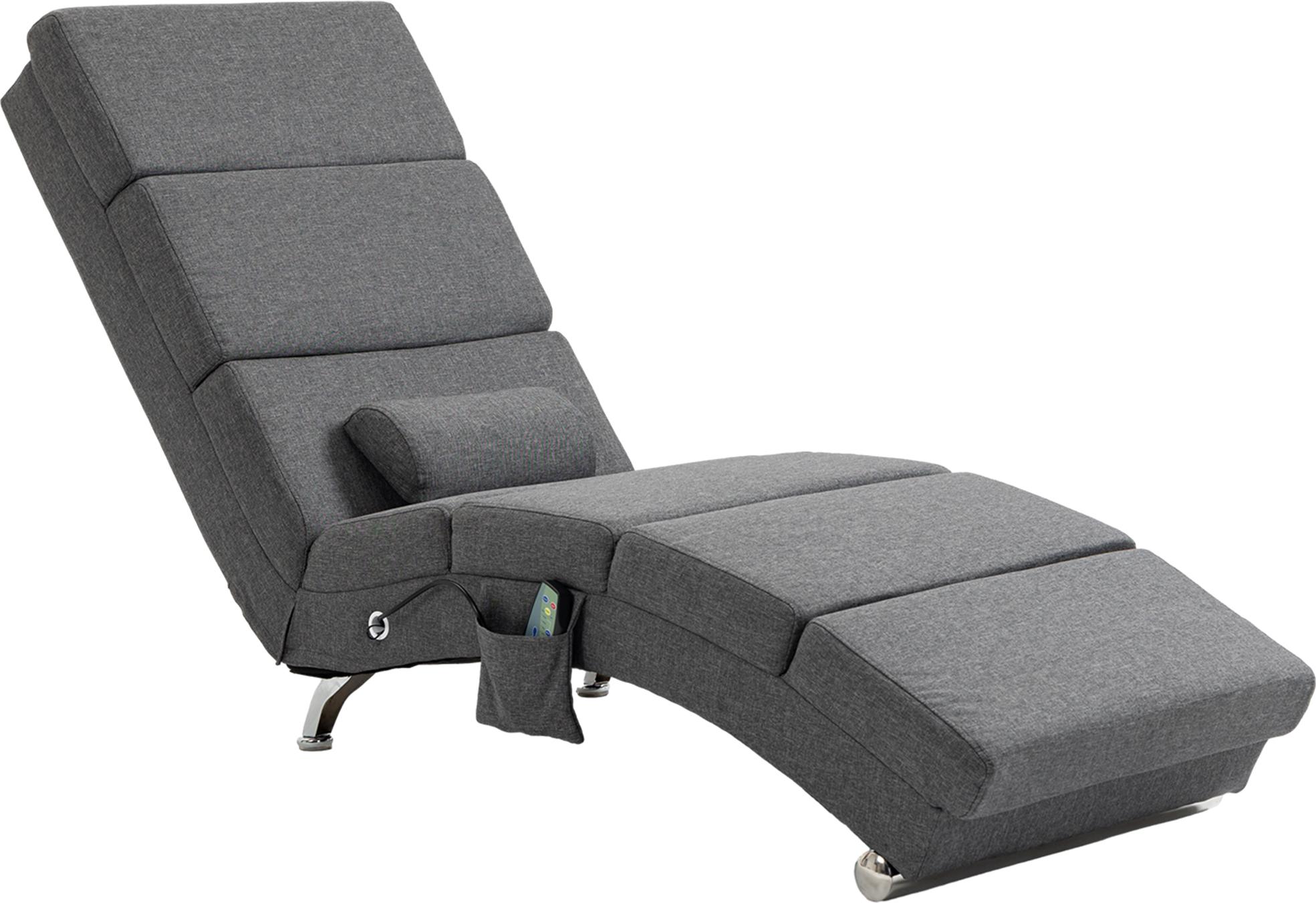 Welikera Massagesessel Relaxsessel Liegesessel 8 Vibrationspunkte, 5 Modi, 8 Vibrationspunkte, 56 x 168 x 84 cm, Grau KAUF-INTT-700-167V90CG-004