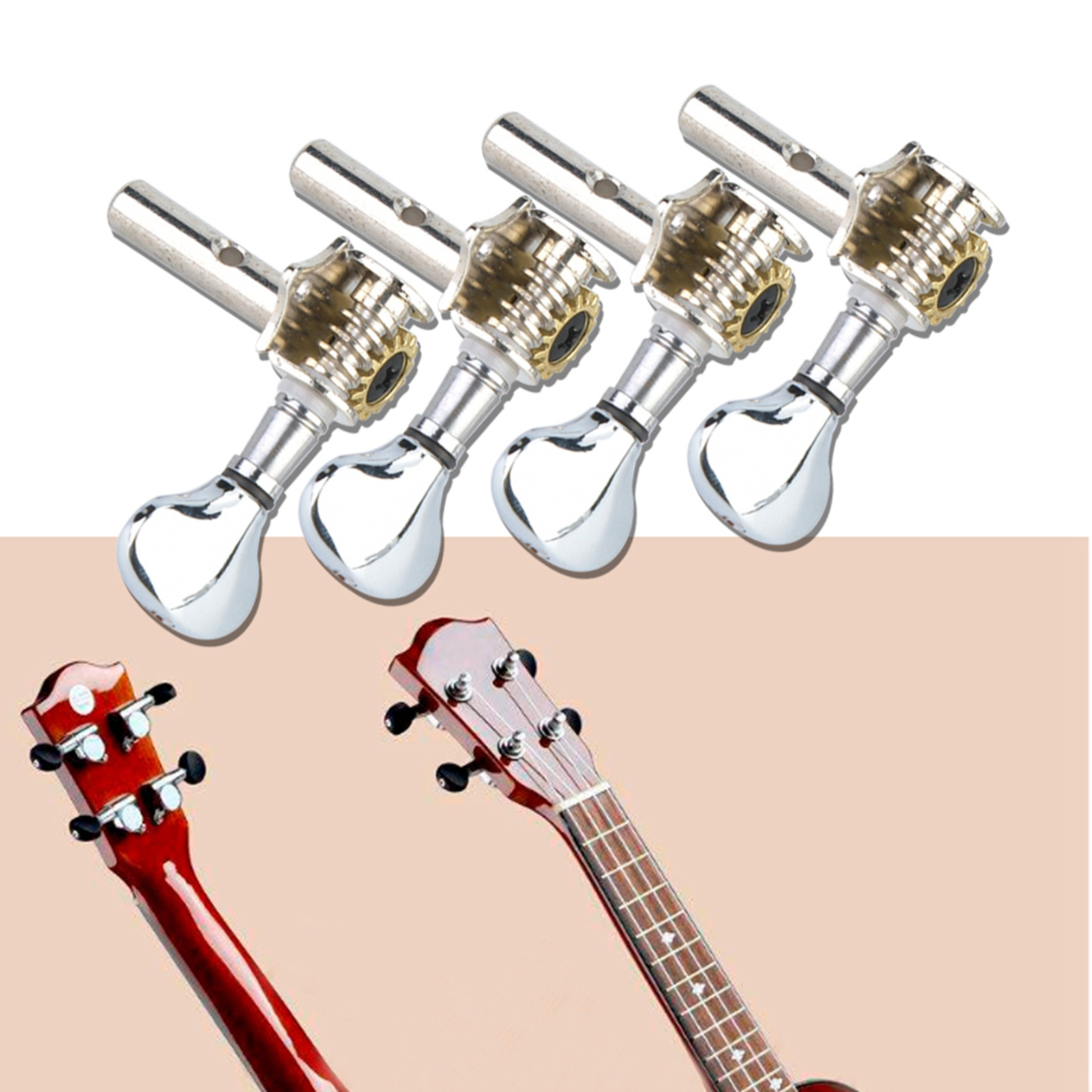 Cocosity Ukulele Zubehör,Ukulele Knöpfe,Ukulele Metall Knopf,Ukulele Saitenknopf,Ukulele Saitenknopf