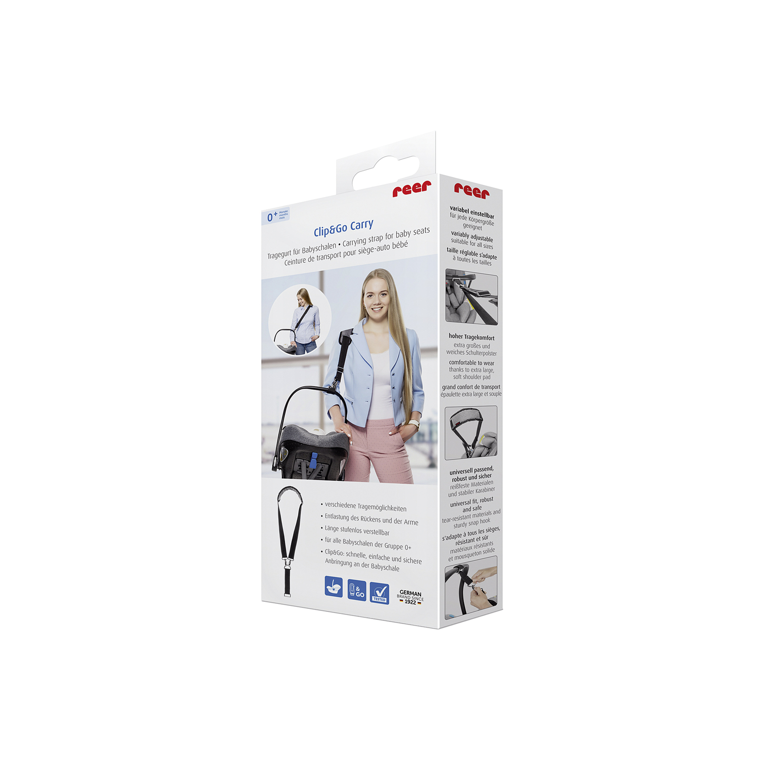 Reer Clip+Go Nosné popruhy pre detské nosiče