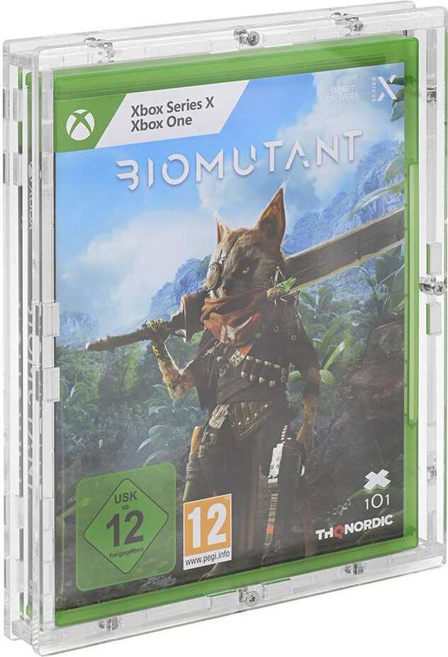 HB Präsentationssysteme oHG Verschraubtes Acryl Case / Schutzbox aus glasklarem Acrylglas für Xbox Series Spiel in/ UV-Schutz / Acrylbox / Protector / Transparent - Zeigis® 101163-004