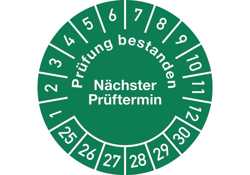 Moedel Schilderfabrik Mehrjahresprfplakette 30 mm Prfung bestanden 25-30 Folie 106280